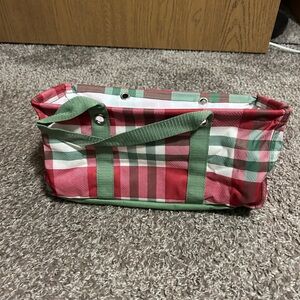 ThirtyOne Tiny Utility Tote in Holiday Plaid